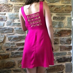 Size small fuchsia flare dress